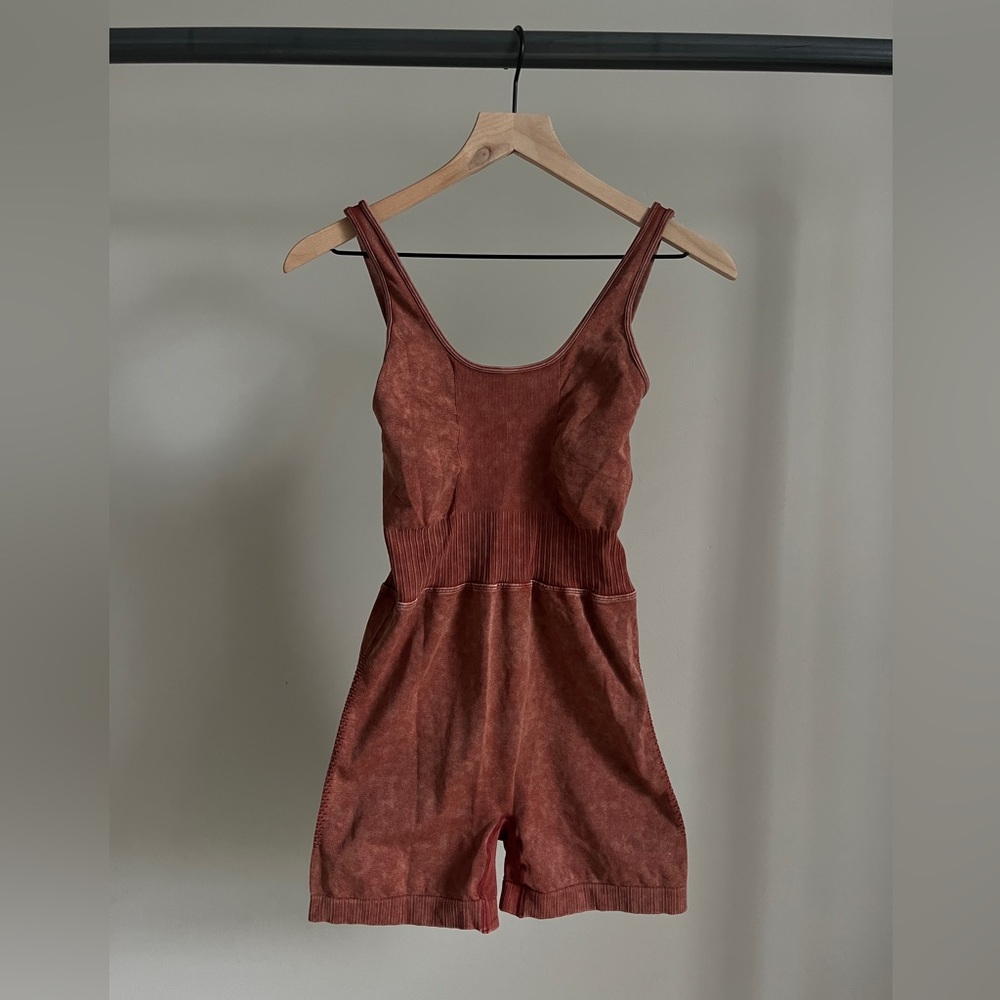 Rust athletic romper
